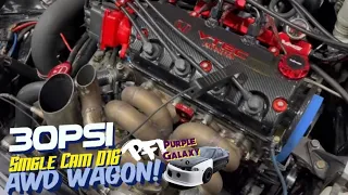 Drag Civic Wagon Single Cam ! Huge Power Band And Tons Of Fun!