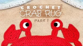 DIY Crochet Crab Rug (PART 1/3) // How to Crochet a Bathroom Rug Free Pattern