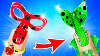 Relooking Extrême de Ladybug en Sirène! Miraculous Ladybug dans la Vraie Vie! Relooking de Poupée!