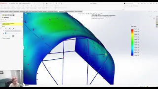 Анализ деформации на снеговую нагрузку крыши парника в Solidworks Simulation