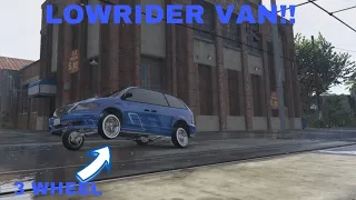 HOW TO 3 WHEEL THE LOWRIDER VAN IN GTA 5!!