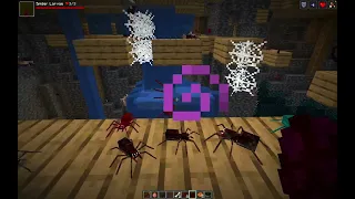 Outdated - Minecraft - Arthropod Phobia Expansion - Spiders hanging from the ceiling