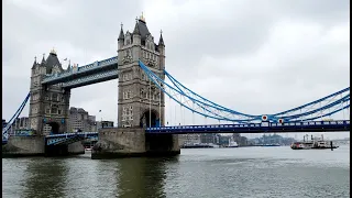 4K - WALKING FAMOUS LONDON TOWER BRIDGE - LOCKDOWN WALK | March 2021