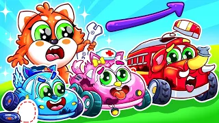 Let's Repair Vehicles😂Super Rescue Team Got A Boo Boo🚓🚌🚗🚑+More Nursery Rhymes by AnimalCars