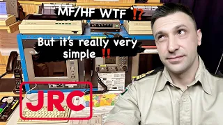MF/HF DSC SAFETY TEST CALL WITH COAST STATION. MF/HF JRC NCM-2150. GMDSS RADIO EQUIPMENT.