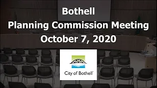 Bothell Planning Commission - october 7, 2020