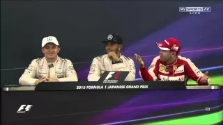 Sebastian Vettel joking with Nico