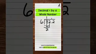 How to Divide a Decimal by a Whole Number | Math with Mr. J #Shorts