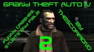 Grand Theft Auto IV: Funny Crashes, Stunts and Fails 2! [HD 720p]