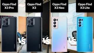 Oppo Find X3 Pro vs Oppo Find X3 vs Oppo Find X3 Neo vs Oppo Find X3 Lite