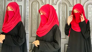 2 minute Niqab || instant hijab tutorial | Use Hijab as a Cap | Niqab Style