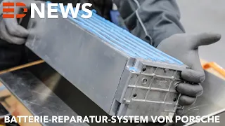 So werden die Batterien von Porsche Taycan und Co repariert | Elektroauto Batterie Modul Tausch