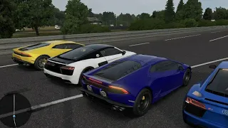 Forza 7 Drag Race: Audi R8(1182hp) vs Lamborghini Huracan(1182hp) 🚦🔥💥