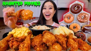 FLOATING DONUTS + CRISPY FRIED CHICKEN & KRISPY KREME MUKBANG