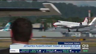 JetSuiteX flights start today at Boeing field