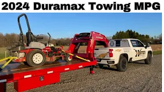 How many MPG does the new 2024 Silverado L5P Duramax get towing a heavy gooseneck trailer?