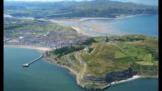 Great Orme Country Park, Llandudno, North Wales - Birds Eye View - Aerial Drone Video