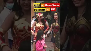 Sunday at Session Road, Baguio City. Who is better? Darna vs. Wonder Woman! #sessionroad #DarnavsWW