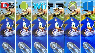 Sonic & Sega All-Stars Racing (2010) NDS vs Android vs Wii vs PS3 vs XBOX 360 vs PC