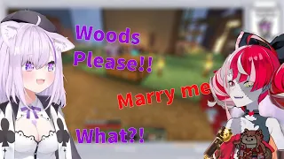 (All POV) Huge Wood Trading Deal Between Okayu and Ollie Risu in Minecraft!!!