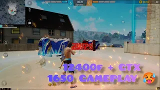 12400F + GTX 1650  FREE FIRE 🔥 GAMEPLAY 150+FPS 😳😱 2K 60FPS