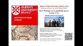 Irish Studies Seminar: Shakespeare and Ireland