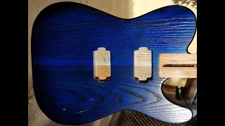 Time lapse of Burning, Cerusing and staining an Ash Telecaster Body