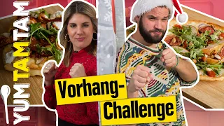 Vorhang-Challenge #6 // Weihnachtliche Pizza // #yumtamtam