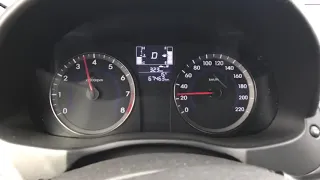 Разгон Hyundai Accent 1,6 L АКПП 6 ст. 2015 (acceleration), 195 km/h ограничитель.