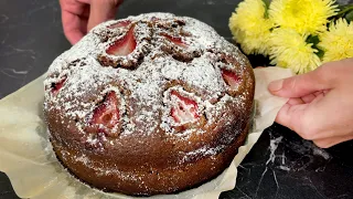 Amazing dessert with NUTELLA and strawberries! A simple and delicious dessert without condensed milk