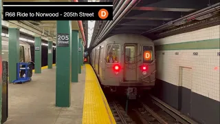 MTA IND Subway | R68 (D) Train Full Ride from Coney Island to Norwood - 205th Street