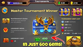 Mud Elemental Master Tournament Victory! in Just 600 gems✌️ Castle crush