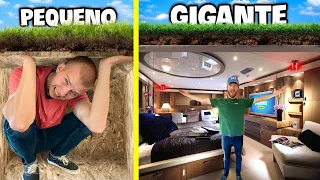 Sobrevivendo dentro de Bunkers Subterrâneos *PEQUENO vs GIGANTE!*