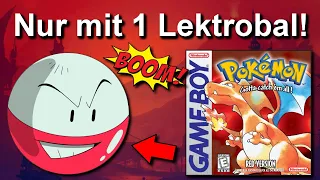 Kann man Pokemon Rot/Blau mit NUR einem LEKTROBAL durchspielen? (+ So wenig Kämpfe wie möglich)