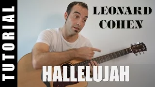 How to play Hallelujah - Leonard Cohen / Jeff Buckley EASY Tutorial CHORDS and LYRICS, TABS