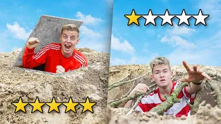 €10 vs €1000 Ondergrondse Bunker *OVERNACHTEN*