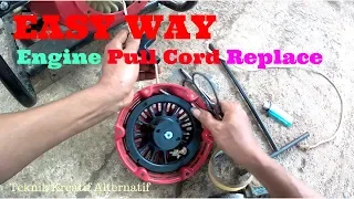 How to change the pull cord on an electric generator or a water pump !!!