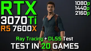 RTX 3070 Ti + R5 7600X | Test in 20 Games | Ray Tracing & Dlss Test | 1080p 1440p & 4k | 2023