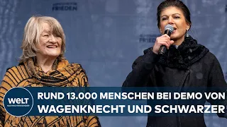 KUNDGEBUNG IN BERLIN: "Aufstand für den Frieden" Rund 13.000 Menschen bei Demo von Wagenknecht