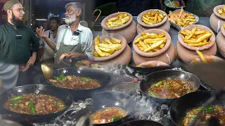 KARACHI FOOD STREET TOUR HUSSAINABAD FOOD MUTTON KOYLA KARAHI | PAPA FRIES