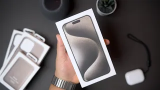 iPhone 15 Pro Max (Natural Titanium) Unboxing and First Impressions!