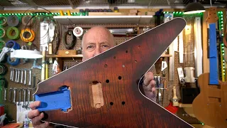 Pango Music Flying V Guitar Kit   Ep 2   Dying the top and gluing in the neck