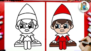 How to Draw the ELF on the SHELF ( Step by Step Easy Tutorial )