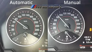 BMW M235i Manual vs Automatic  100-200 kmh (60 -120 mph) M135i M140i M240i F22