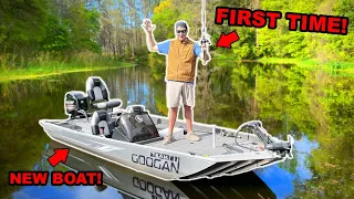 Fishing In My NEW BASS BOAT For The First Time (INSANE!)