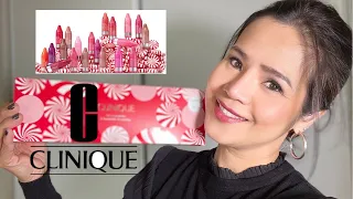 CLINIQUE THE CHUBBETTES LIPSTICK HOLIDAY SET SWATCHES