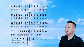 儿时回忆，经典动画片西游记主题曲《白龙马》简谱领唱