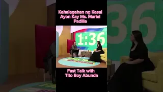 Kahalagahan ng Kasal Ayon kay Ms. Mariel Padilla #fasttalkwithboyabunda #gma #marielpadilla