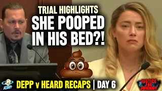 Amber Heard POOPED In Johnny Depp Bed!? She Gets DECIMATED! Defense Gets HEATED  | Trial Day 6 Recap