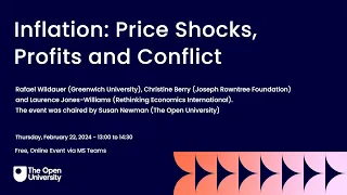 Inflation Price Shocks Profits and Conflict - Economics Seminar Series